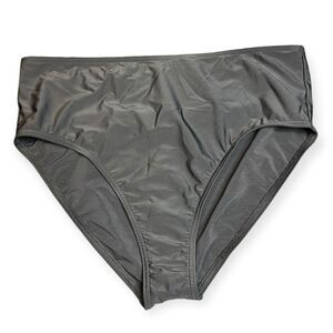 LANDS’ END Women’s Black High-Waisted Bikini Bottoms Size Large (14–16) NWT